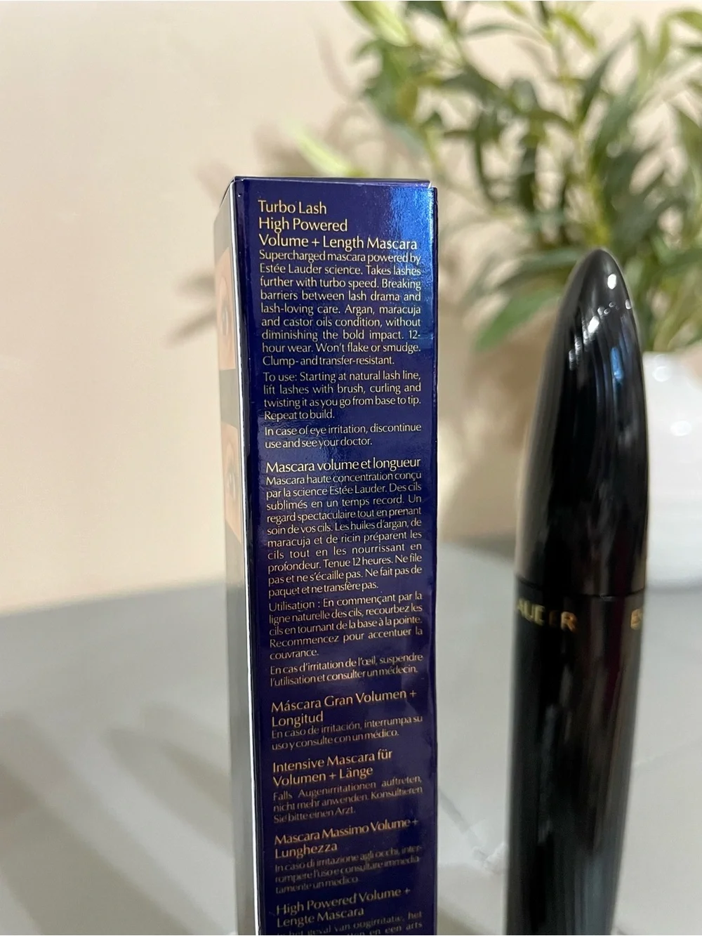 Estee Lauder Turbo Lash 12hr High Powered Volume + Length Mascara 01 Black .27oz